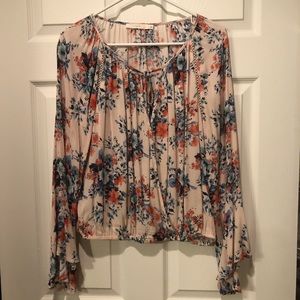 Lush, women’s floral blouse